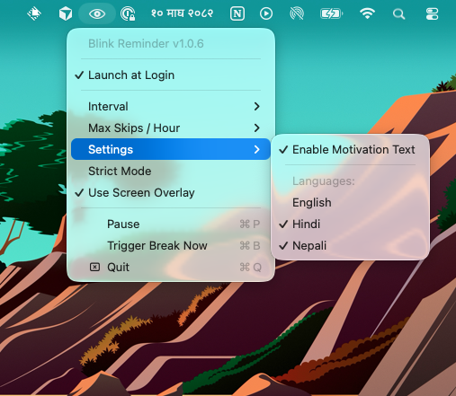 BlinkReminder Screenshot
